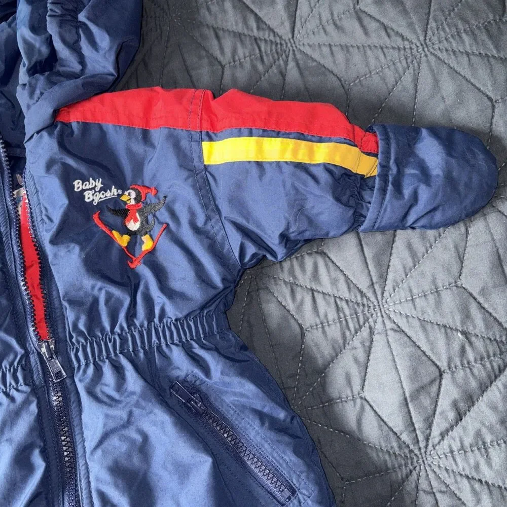 VTG 80/90s Oshkosh Baby B’gosh Snowsuit Colorblock 12m Bunting